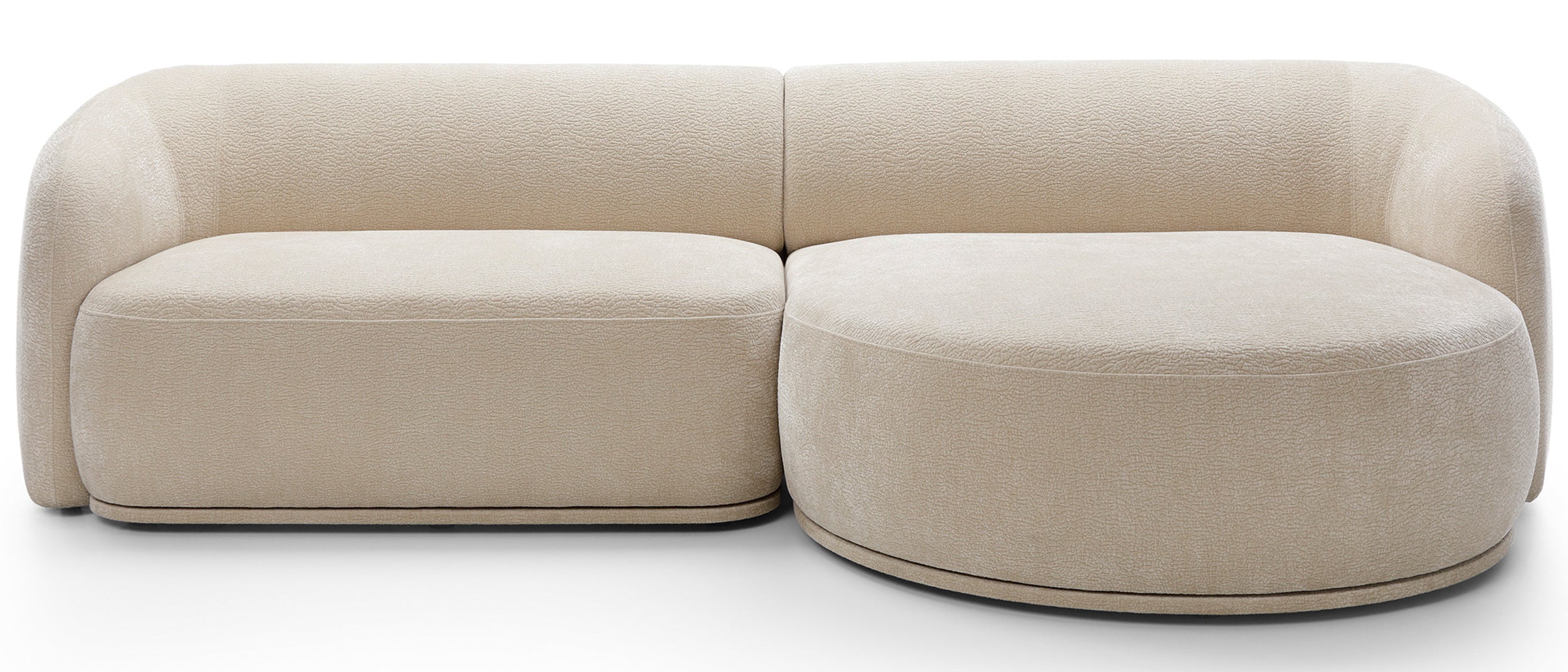 Modulares Ecksofa Bommo, L-förmig, rechtsseitig, beige Chenille