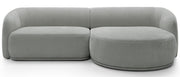 Modulares Ecksofa Bommo L-förmig, rechtsseitig, grau Chenille