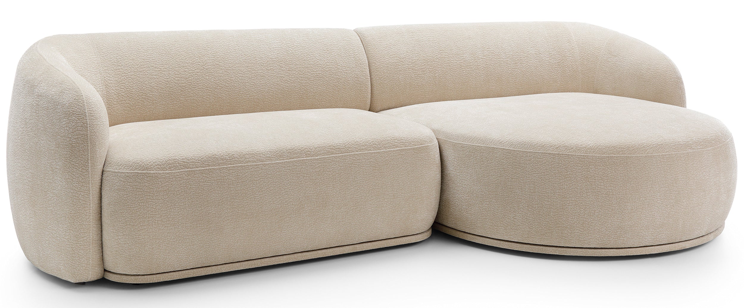 Modulares Ecksofa Bommo, L-förmig, rechtsseitig, beige Chenille
