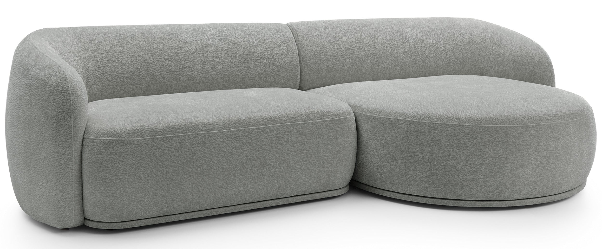 Modulares Ecksofa Bommo L-förmig, rechtsseitig, grau Chenille