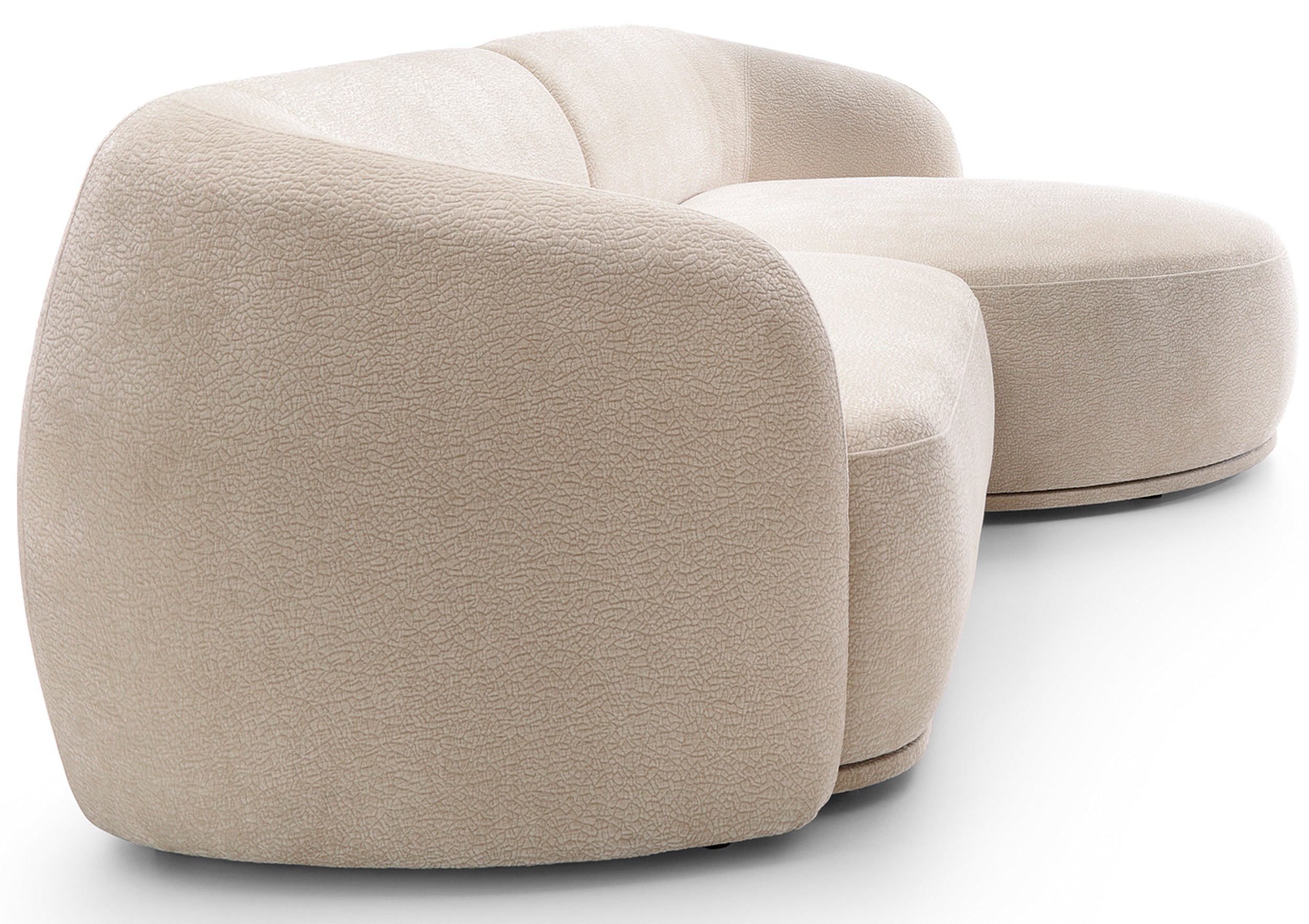 Modulares Ecksofa Bommo, L-förmig, rechtsseitig, beige Chenille