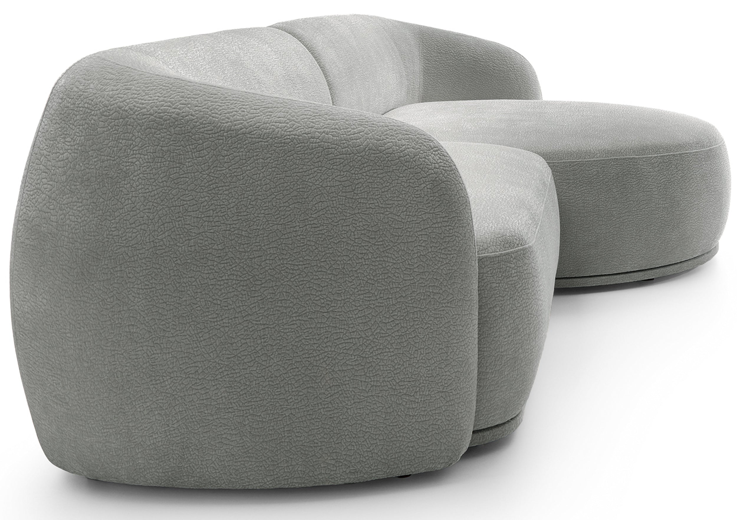 Modulares Ecksofa Bommo L-förmig, rechtsseitig, grau Chenille