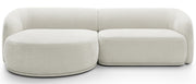 Modulares Ecksofa Bommo L-förmig linksseitig, cremefarben, Chenille