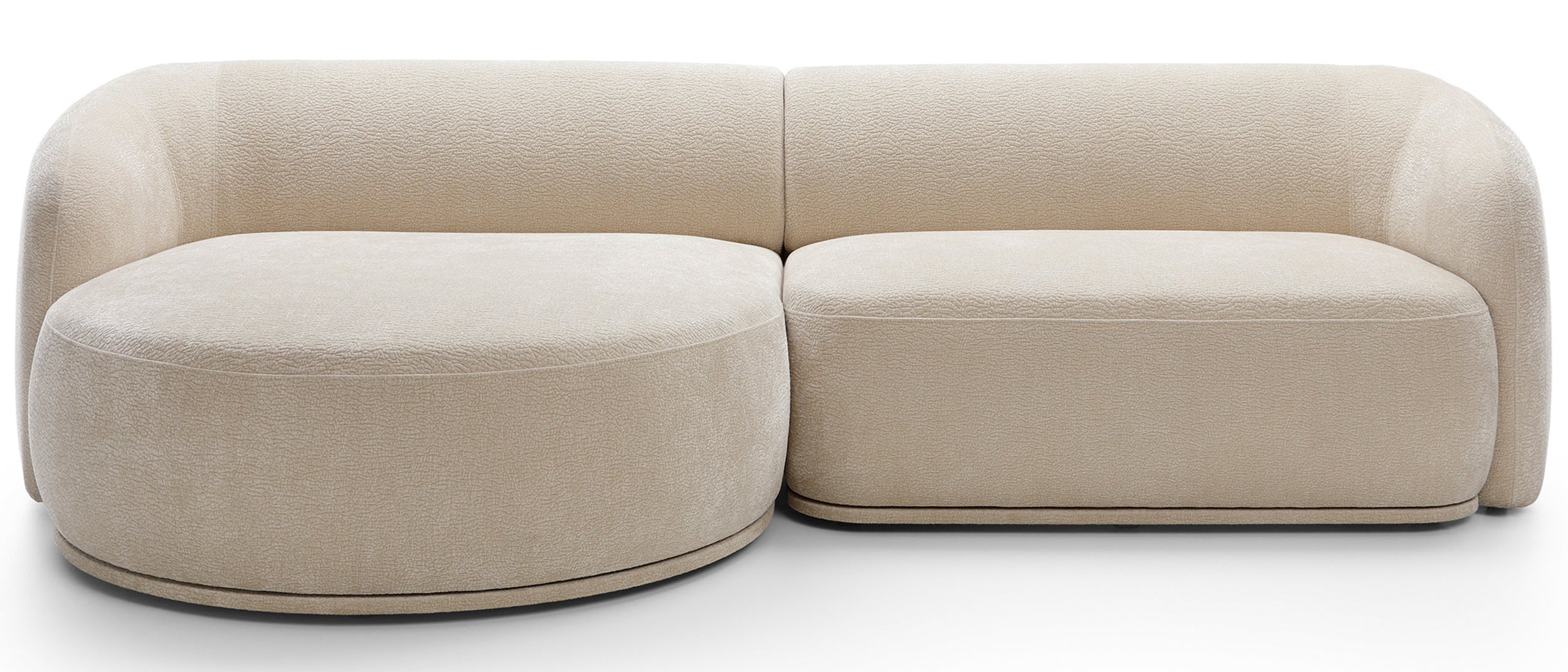 Modulares Ecksofa Bommo L-förmig linksseitig beige Chenille