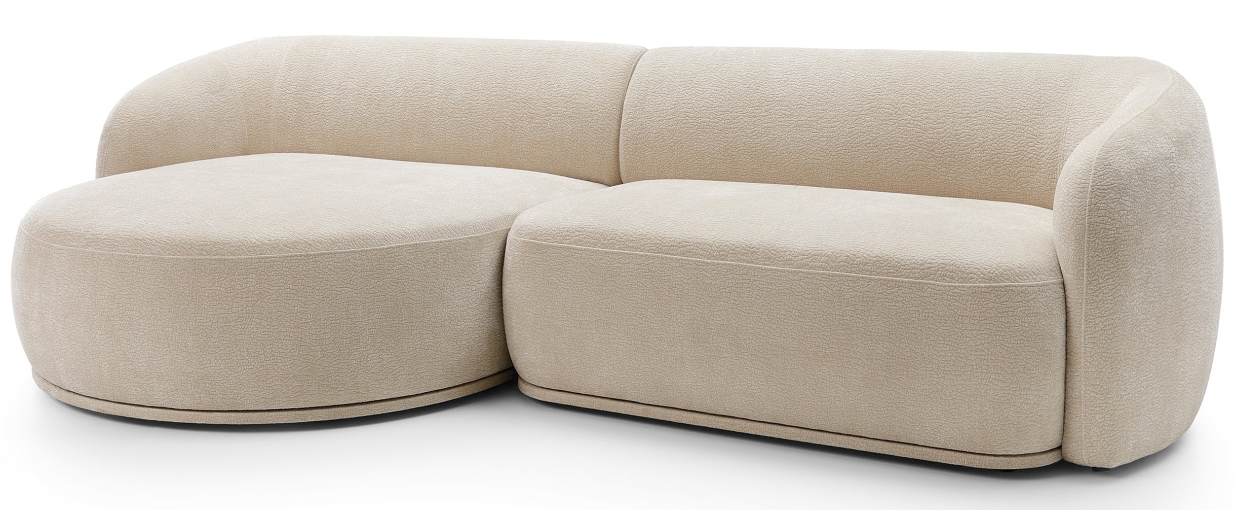 Modulares Ecksofa Bommo L-förmig linksseitig beige Chenille
