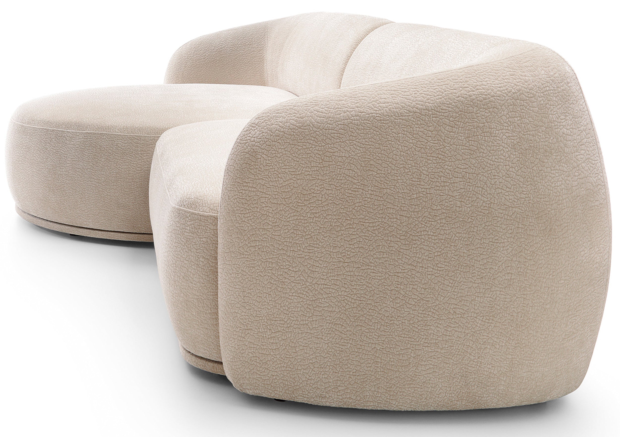 Modulares Ecksofa Bommo L-förmig linksseitig beige Chenille