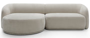 Modulares Ecksofa Bommo L-förmig linksseitig grau-beige Chenille