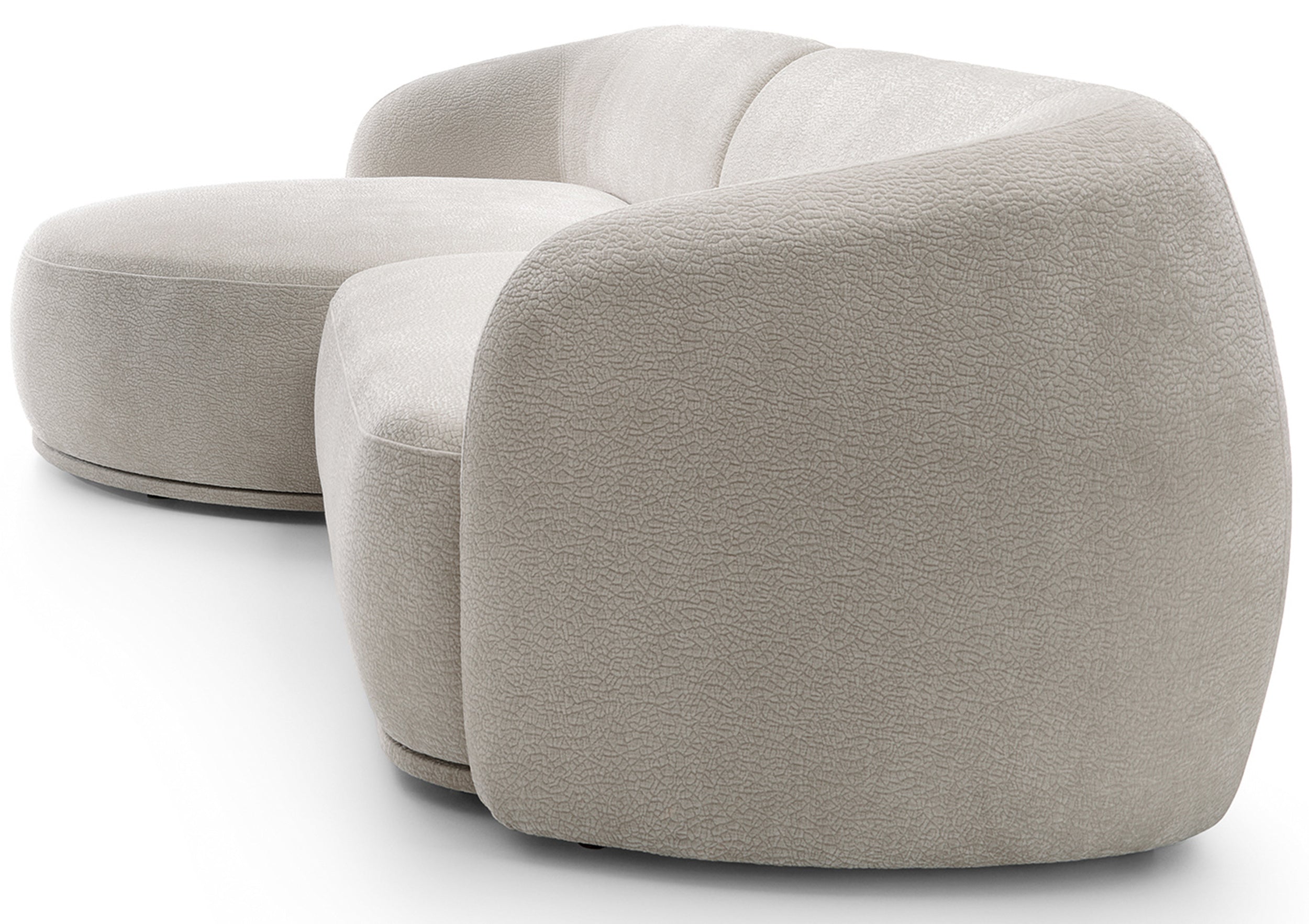 Modulares Ecksofa Bommo L-förmig linksseitig grau-beige Chenille