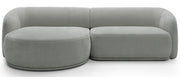 Modulares Ecksofa Bommo L-förmig, linke Seite, grauer Chenille-Stoff