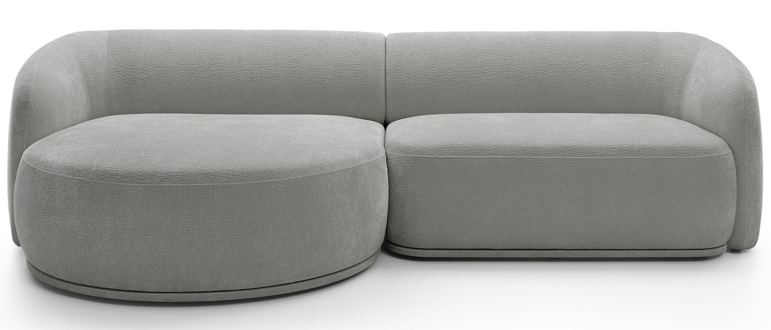 Modulares Ecksofa Bommo L-förmig, linke Seite, grauer Chenille-Stoff