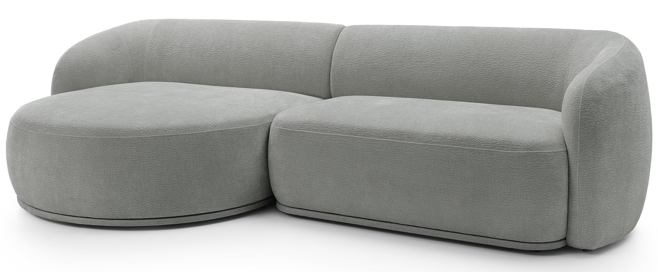 Modulares Ecksofa Bommo L-förmig, linke Seite, grauer Chenille-Stoff