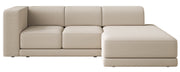 Ecksofa Novals, L-förmig, rechtsseitig mit verstellbaren Kopfstützen, beige Chenille