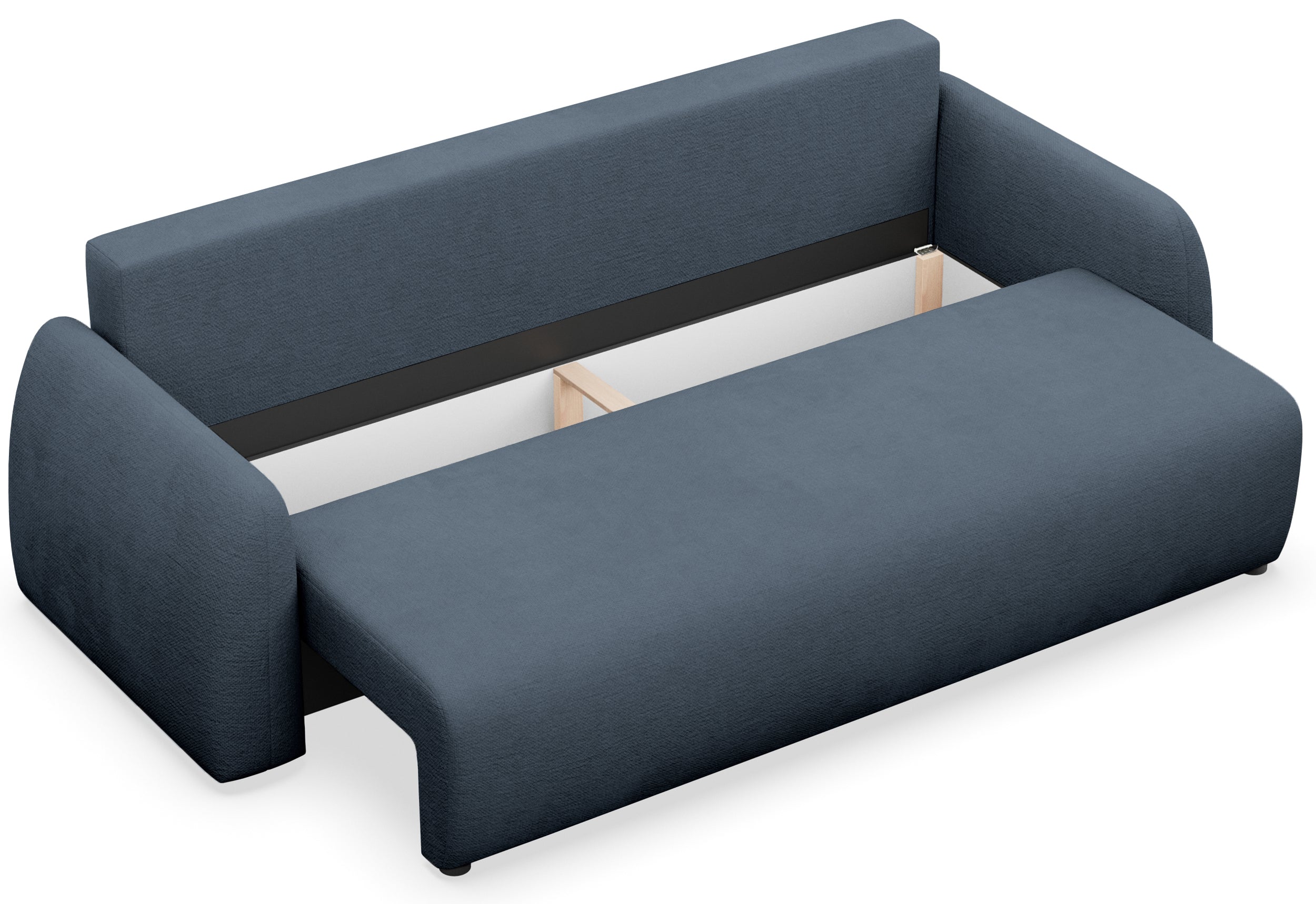 Nubelle Schlafsofa für drei Personen, marineblau, hydrophobes Chenille