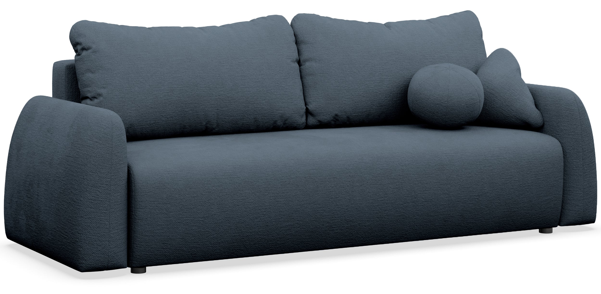 Nubelle Schlafsofa für drei Personen, marineblau, hydrophobes Chenille