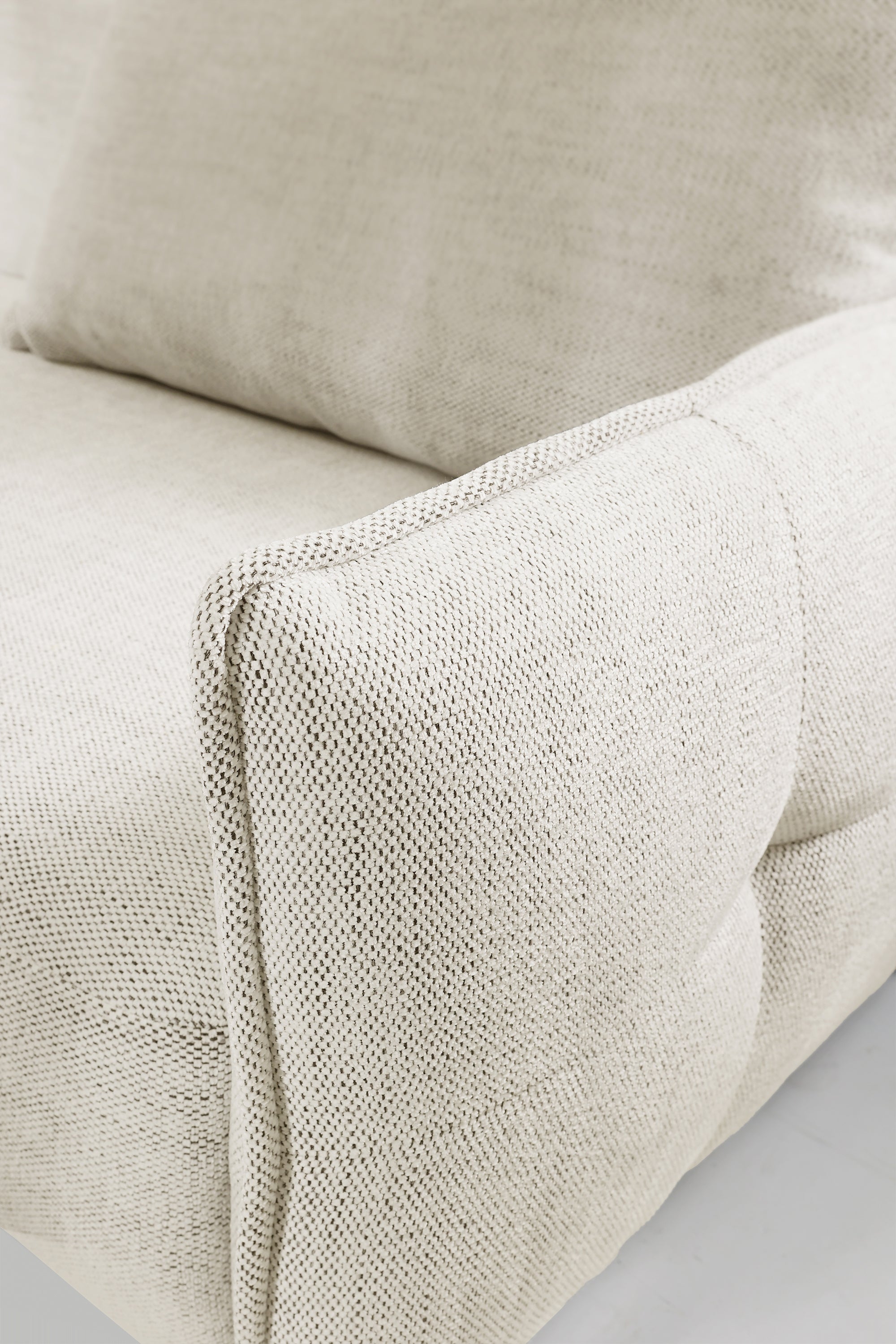 Ecksofa mit Schlaffunktion Oblivio mini, L-förmig, linksseitig, mit Stauraum, beige Geflecht
