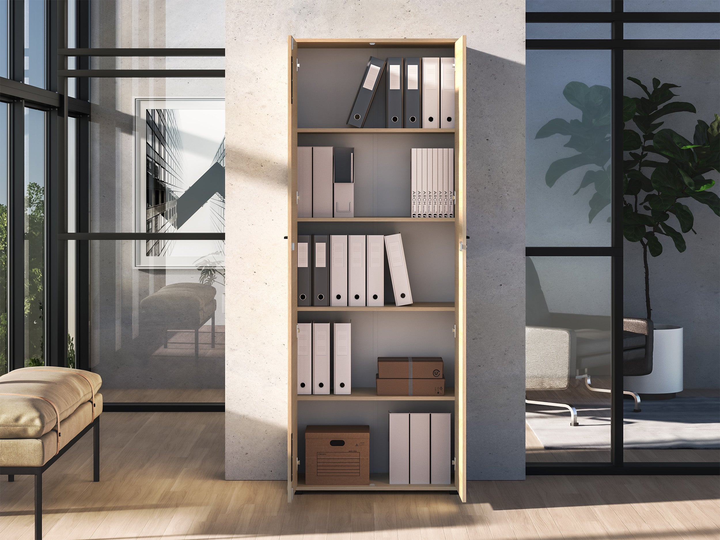 Zweiflügeliger Schrank Odelis 79 cm Lindberg-Eiche