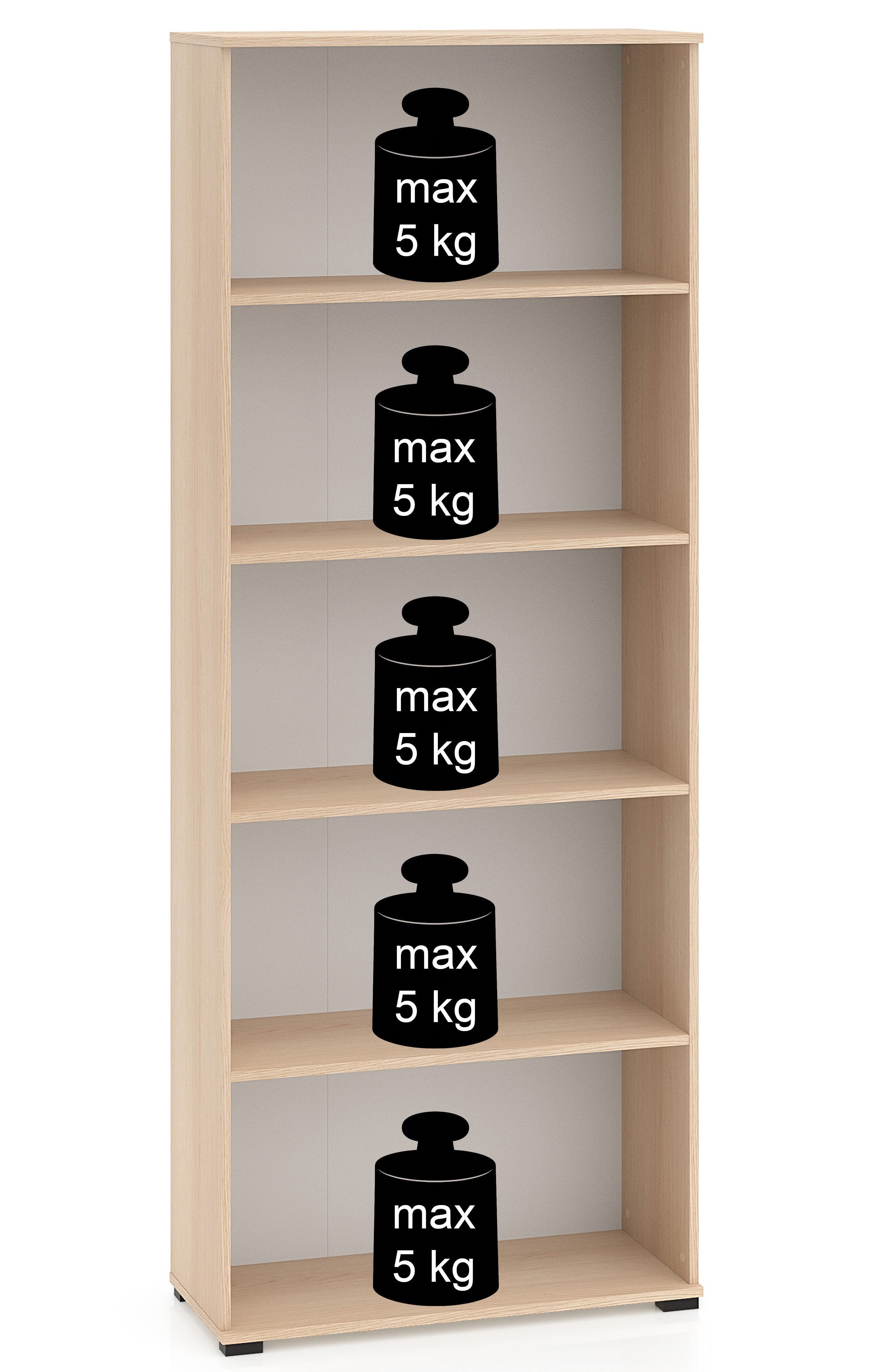 Offenes Regal Odelis 79 cm Lindberg-Eiche