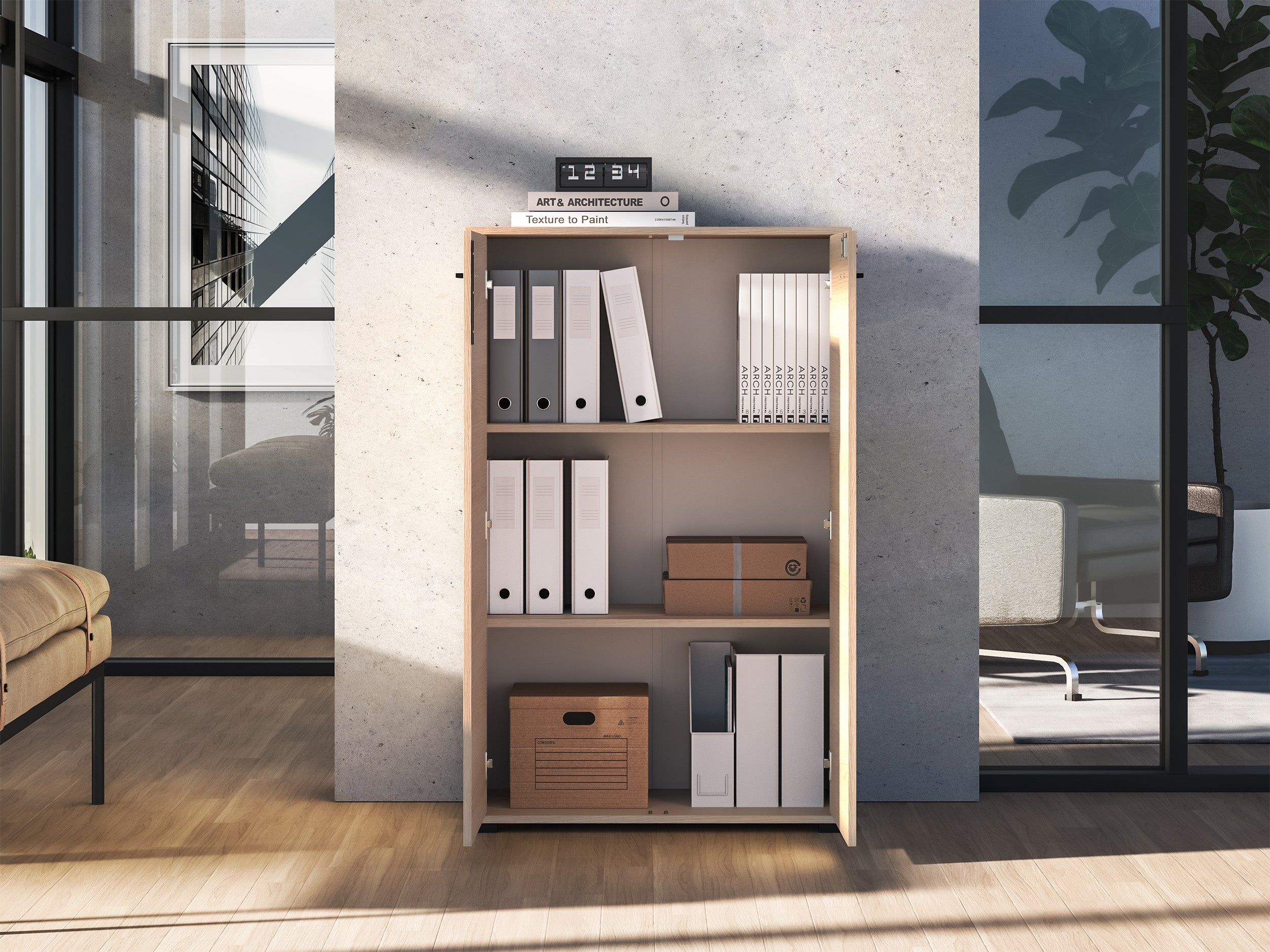 Zweiturige Kommode Odelis 79 cm Lindberg Eiche