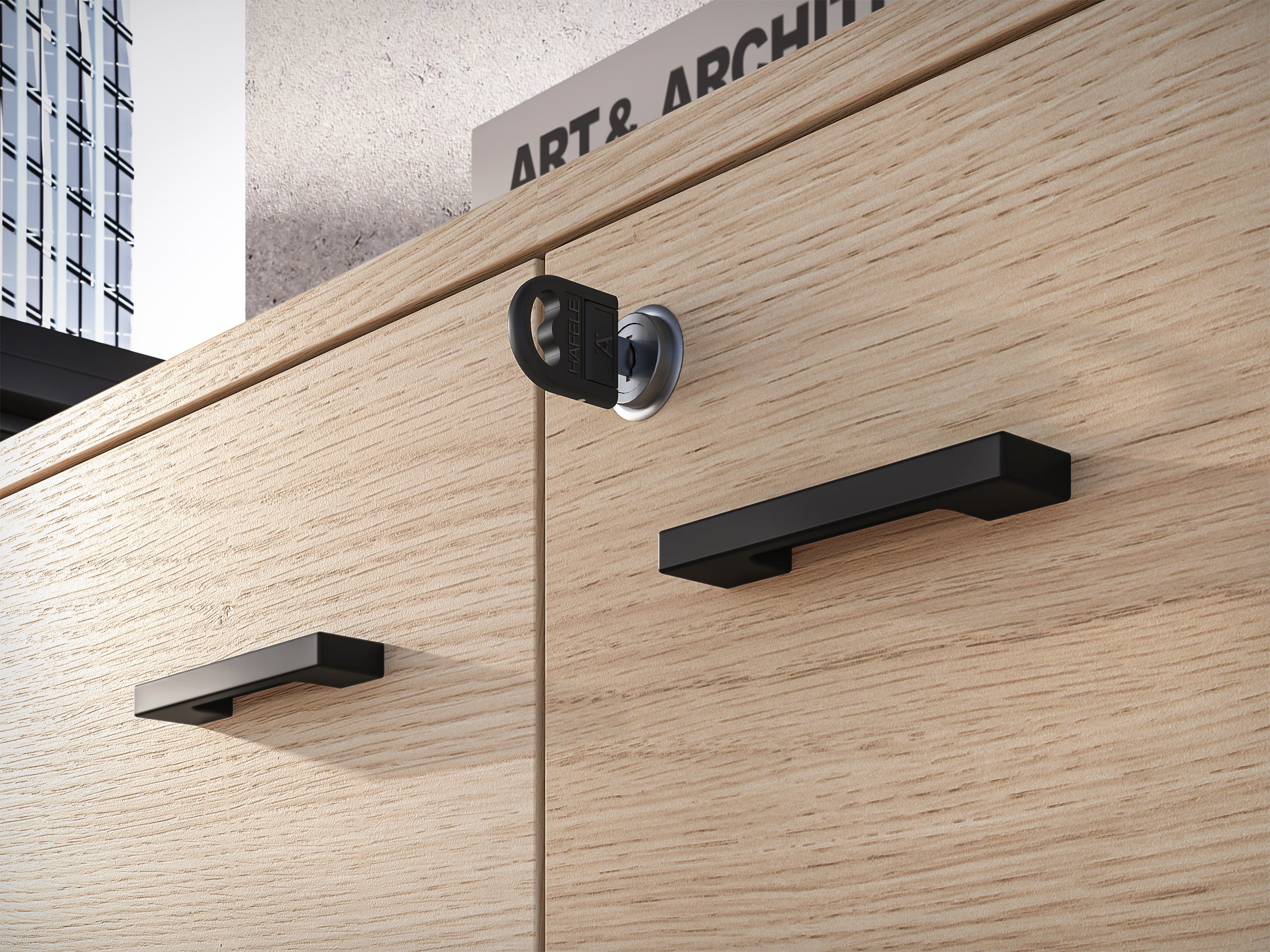 Zweiturige Kommode Odelis 79 cm Lindberg Eiche