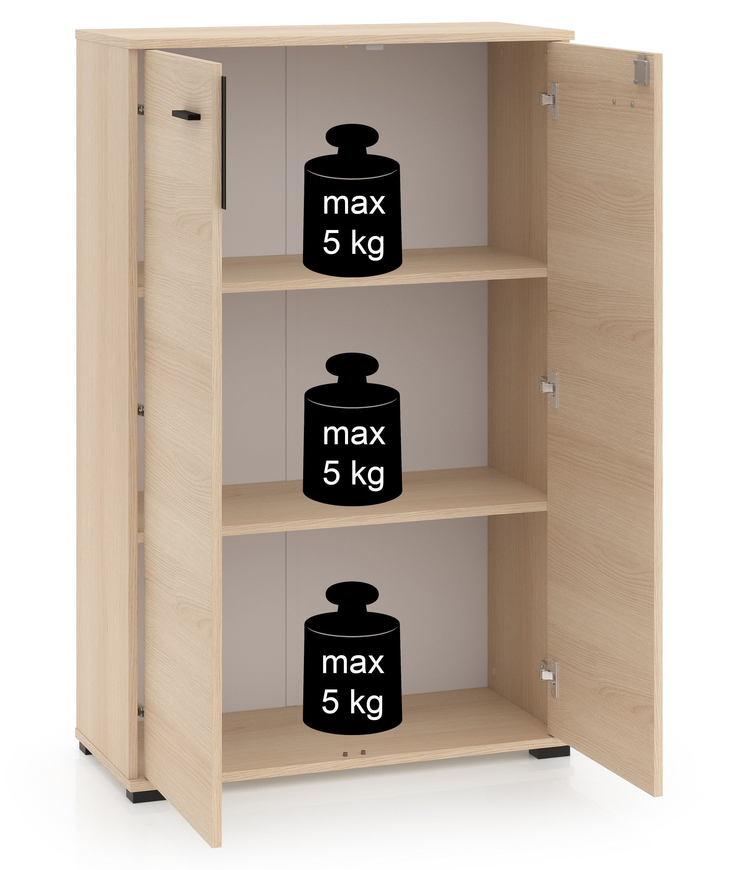 Zweiturige Kommode Odelis 79 cm Lindberg Eiche