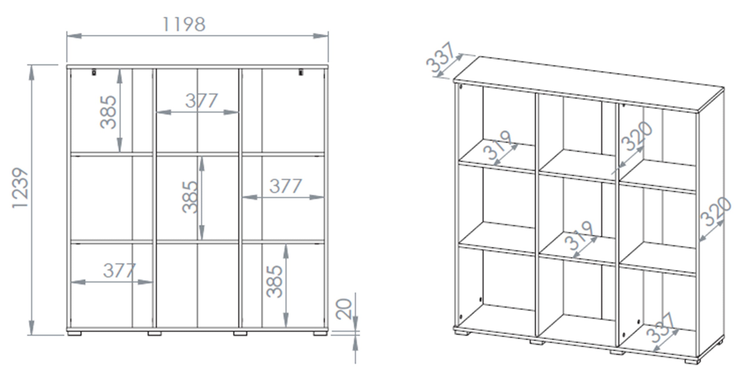 Offenes Regal Odelis 120 cm Lindberg-Eiche