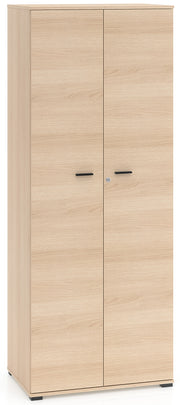 Zweiflügeliger Kleiderschrank Odelis mit 79 cm Kleiderstange, Lindberg-Eiche