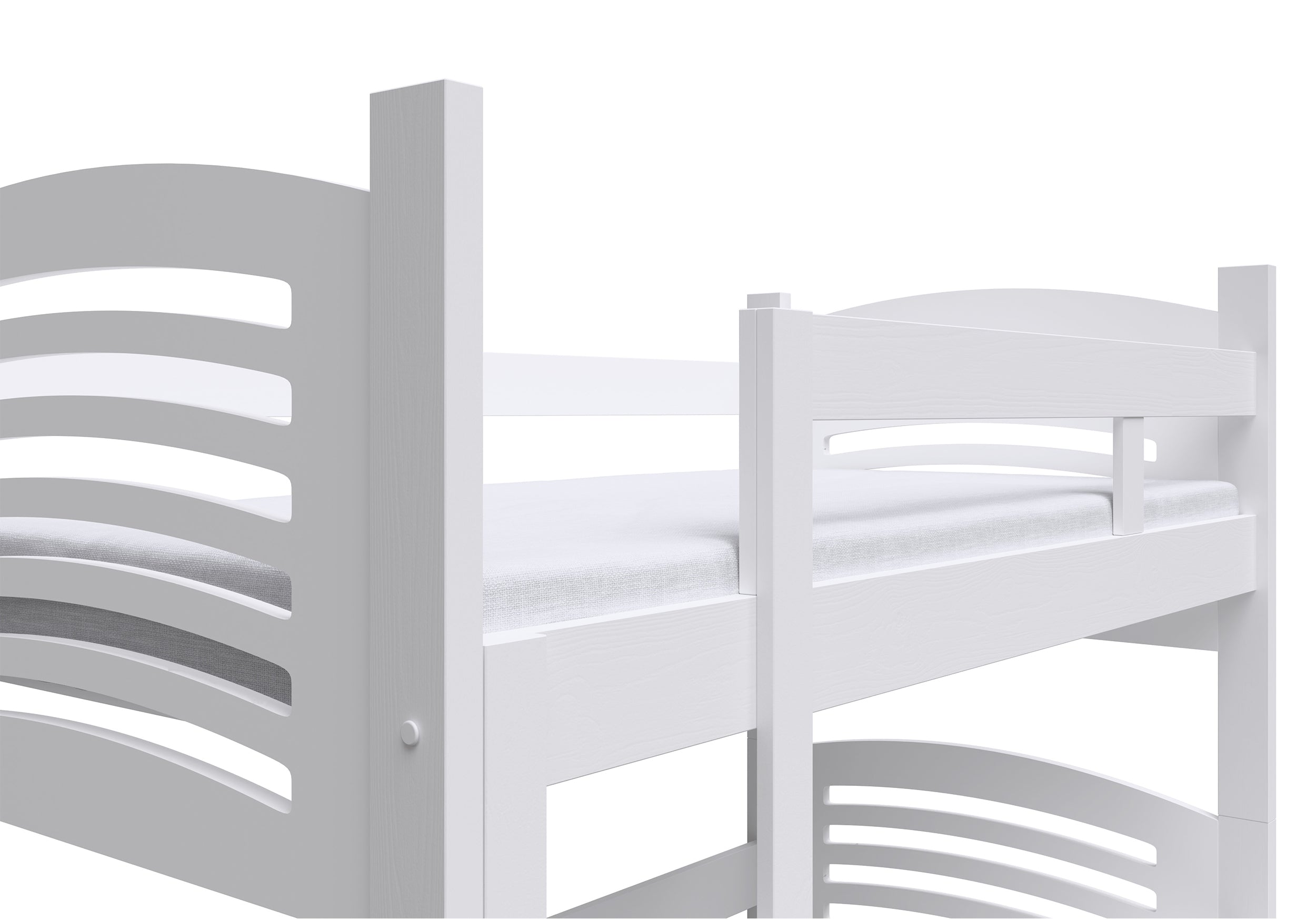 Etagenbett 75x180 cm Cami mit Schubladen, weiß