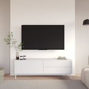 TV-Schrank Olio mit Klappe und zwei Schubladen, 160 cm, weiß