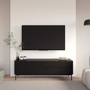 TV-Schrank Olio mit Klappe und zwei Schubladen, 160 cm, schwarz