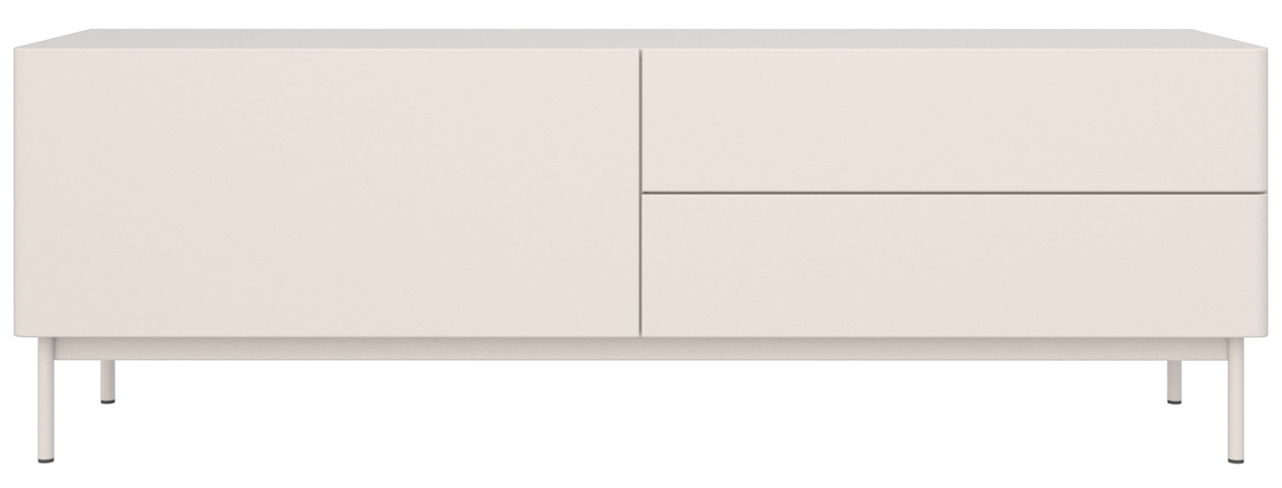 TV-Schrank Olio mit Klappe und zwei Schubladen, 160 cm, Kaschmir