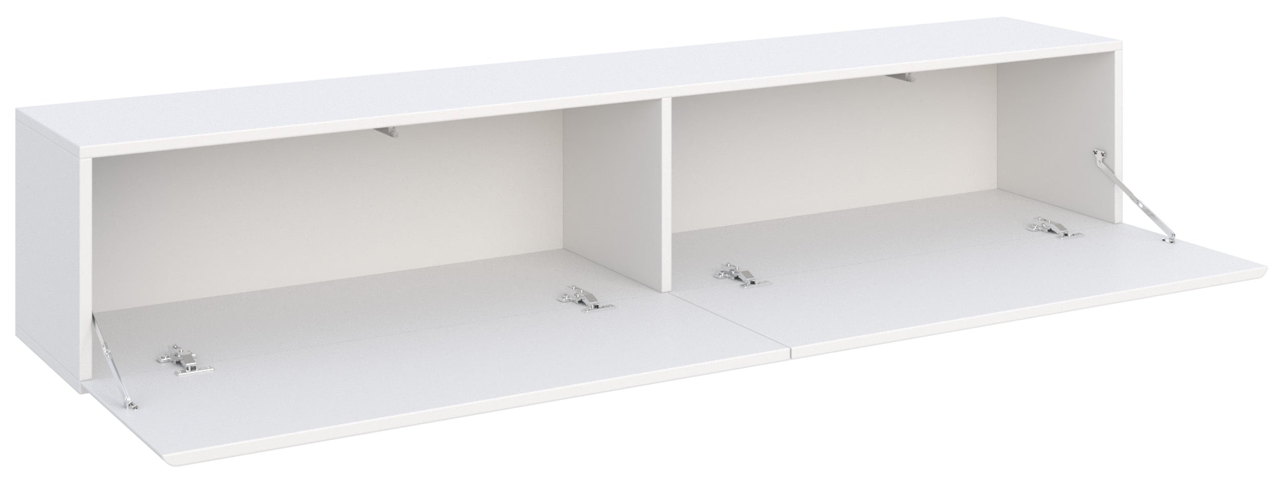 Hängender TV-Schrank Olio mit zwei Klapptüren, 175 cm, weiß