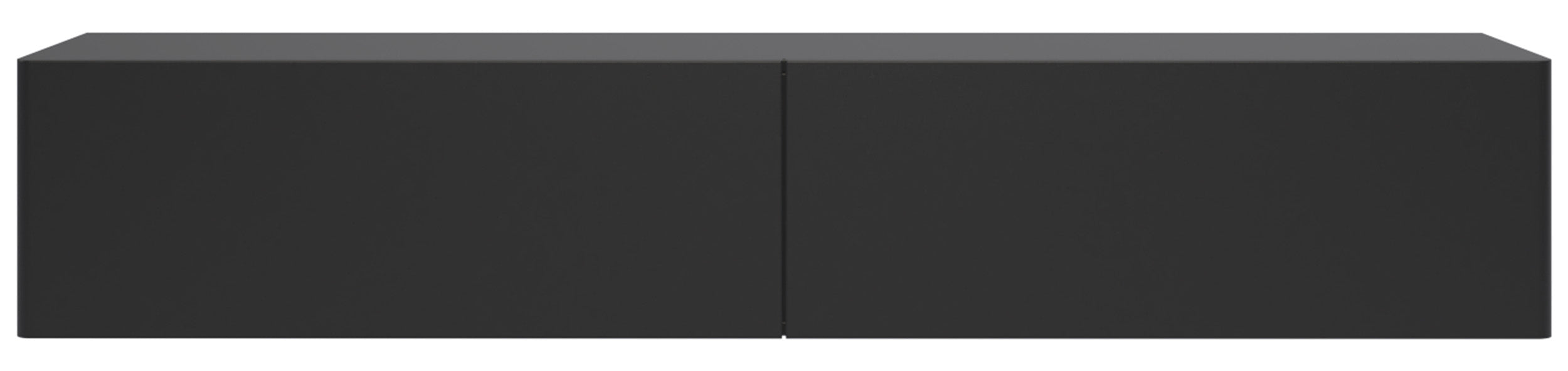 Hängender TV-Schrank Olio mit zwei Klappen, 175 cm, schwarz