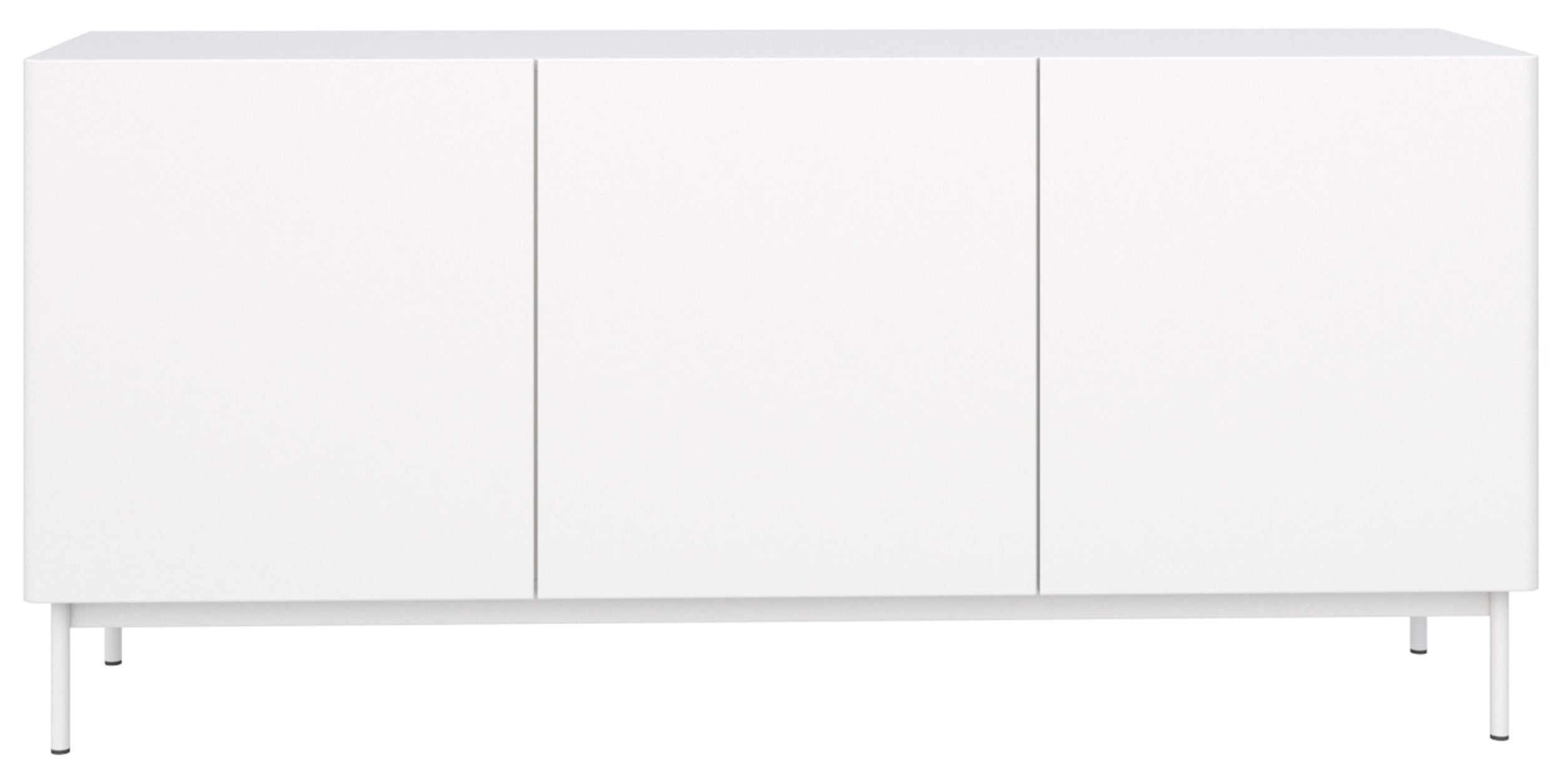 Hoher dreitüriger Olio TV-Schrank, 160 cm, weiß