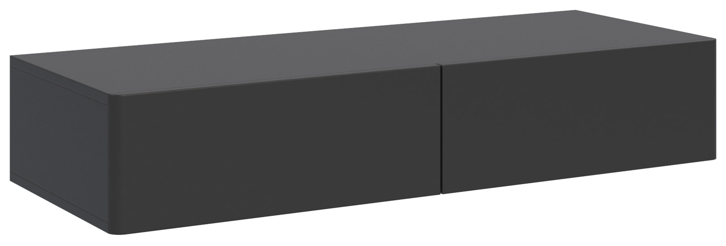 Hängender Schminktisch Olio mit zwei Schubladen, 110 cm, schwarz