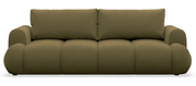 Dreisitziges ausklappbares Sofa Ombo Doce mit Stauraum, olivfarbener Velours, wasserabweisend