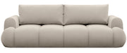 Dreisitziges ausklappbares Sofa Ombo Doce mit Stauraum, beige, wasserabweisender Samtstoff