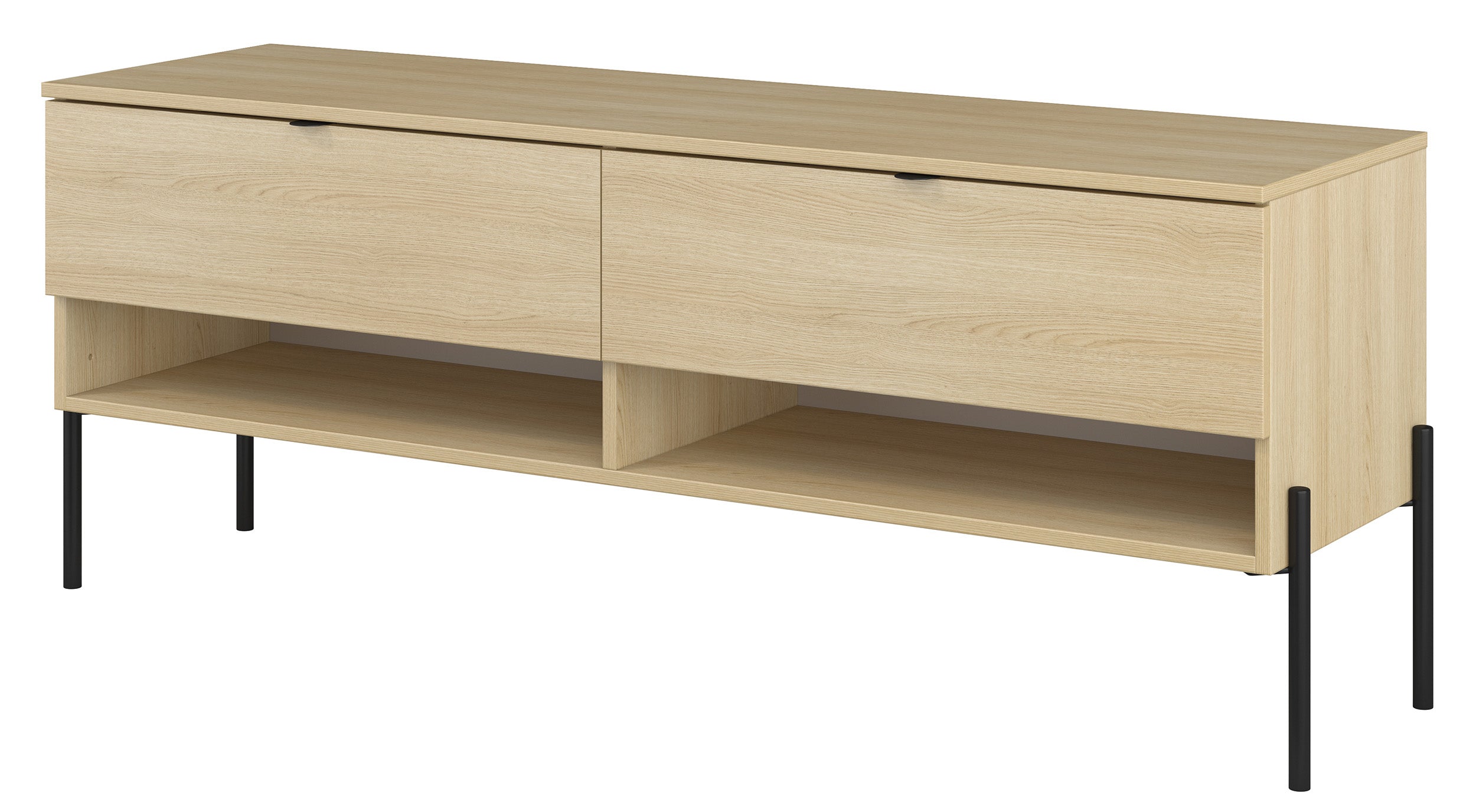 TV-Schrank Ore mit zwei Schubladen, 140 cm, Lindberg-Eiche