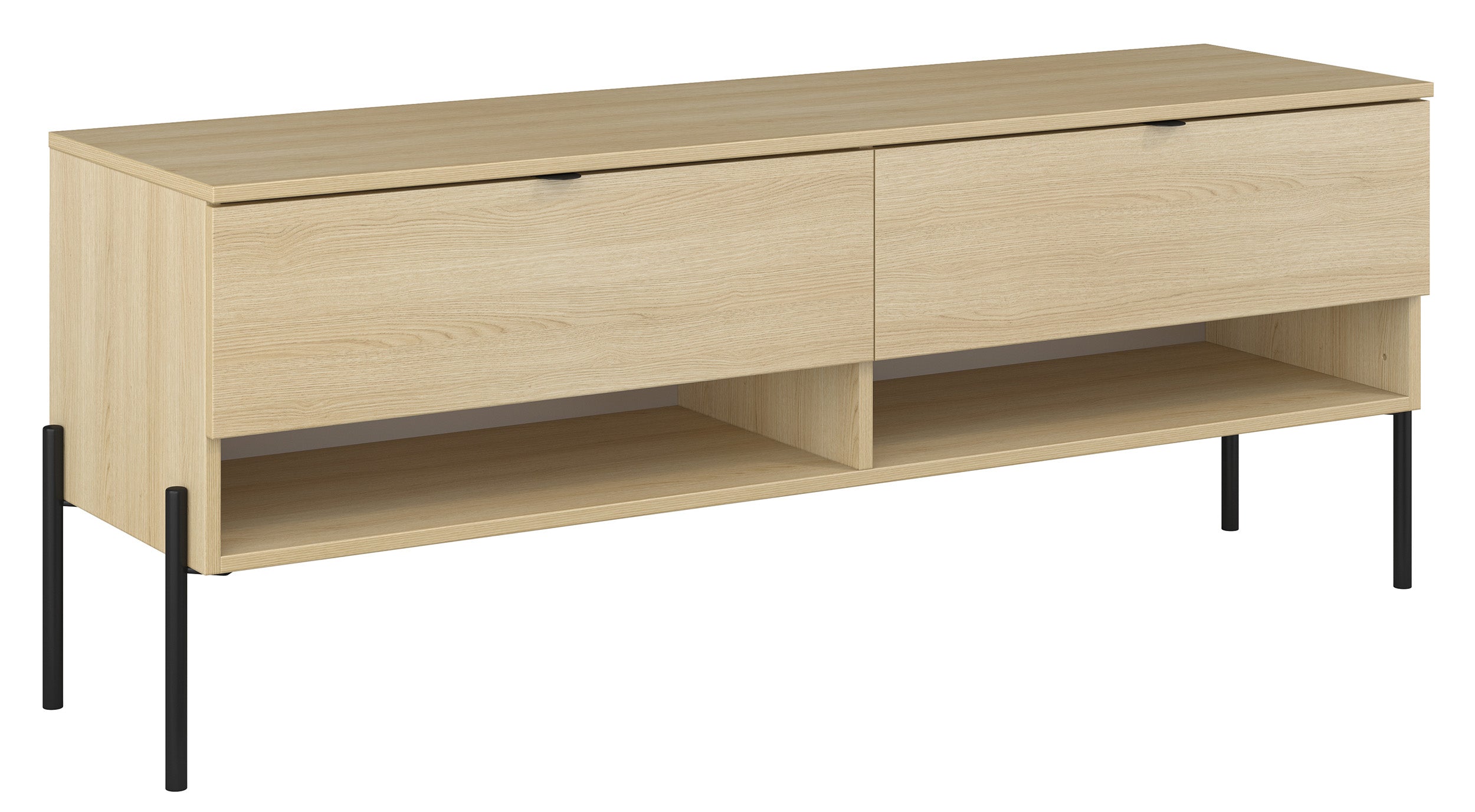 TV-Schrank Ore mit zwei Schubladen, 140 cm, Lindberg-Eiche