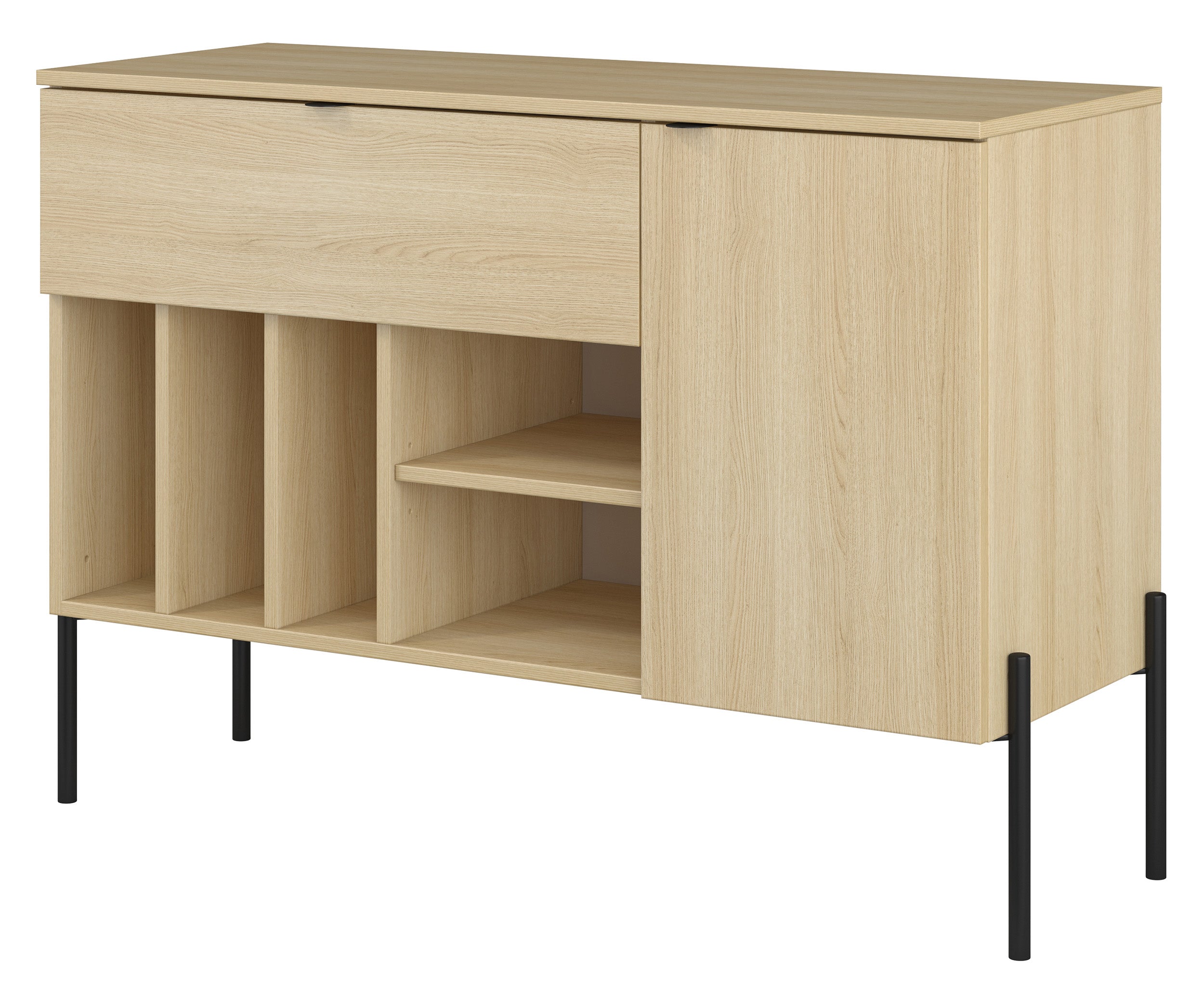 Einzeltür-Kommode Ore mit Schublade, 105 cm, Lindberg-Eiche