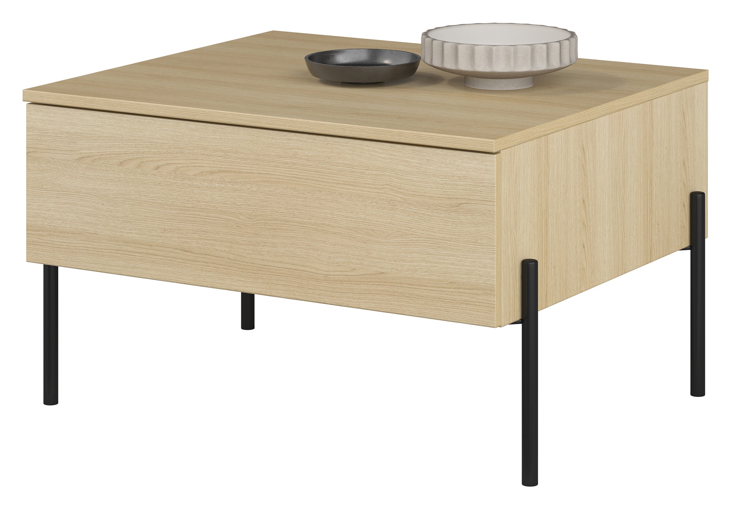 Ore Couchtisch mit Schublade 70x60 cm Lindberg-Eiche