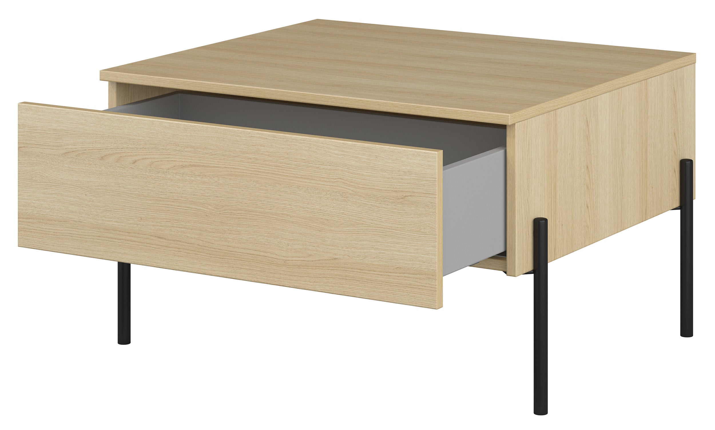 Ore Couchtisch mit Schublade 70x60 cm Lindberg-Eiche