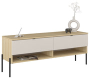TV-Schrank Ore mit zwei Schubladen, 140 cm, Lindberg-Eiche/Kaschmir