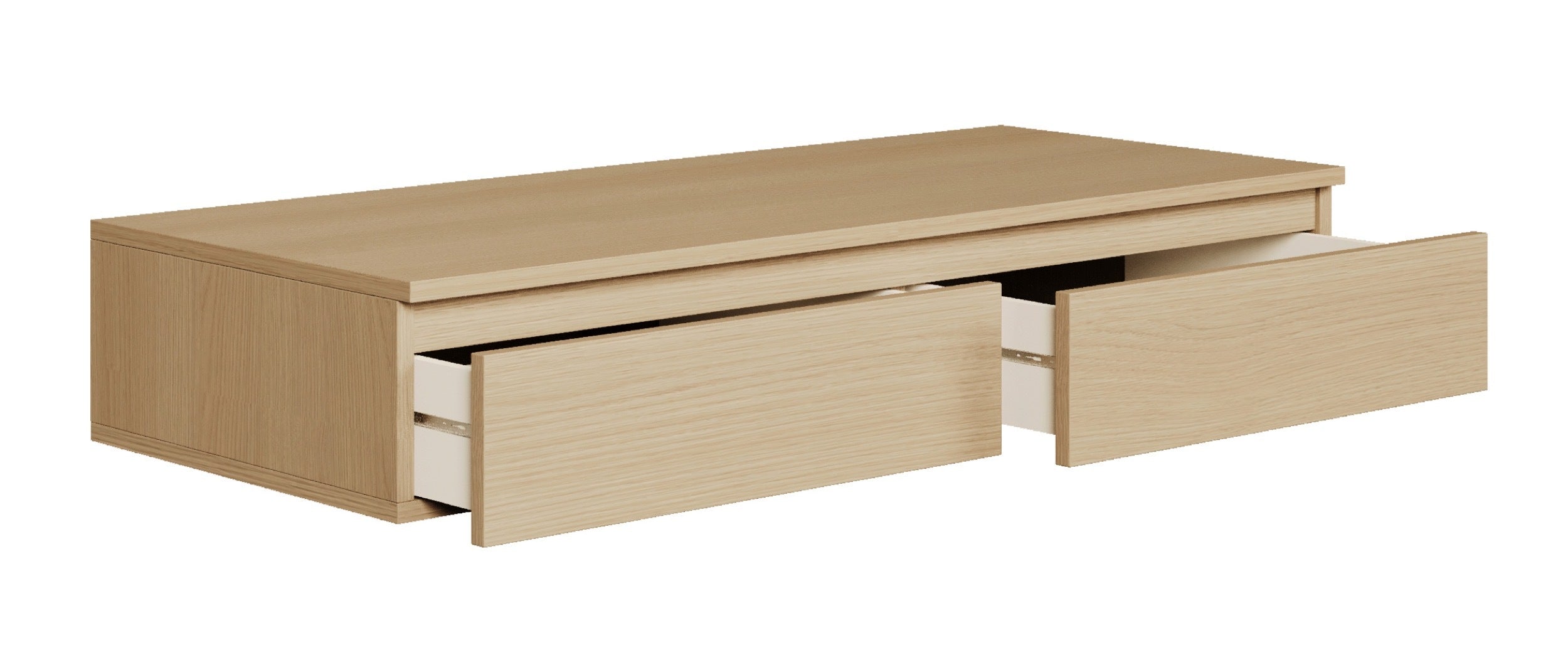 Hängender Schminktisch Bemmi mit Schubladen, 120 cm, Lindberg-Eiche