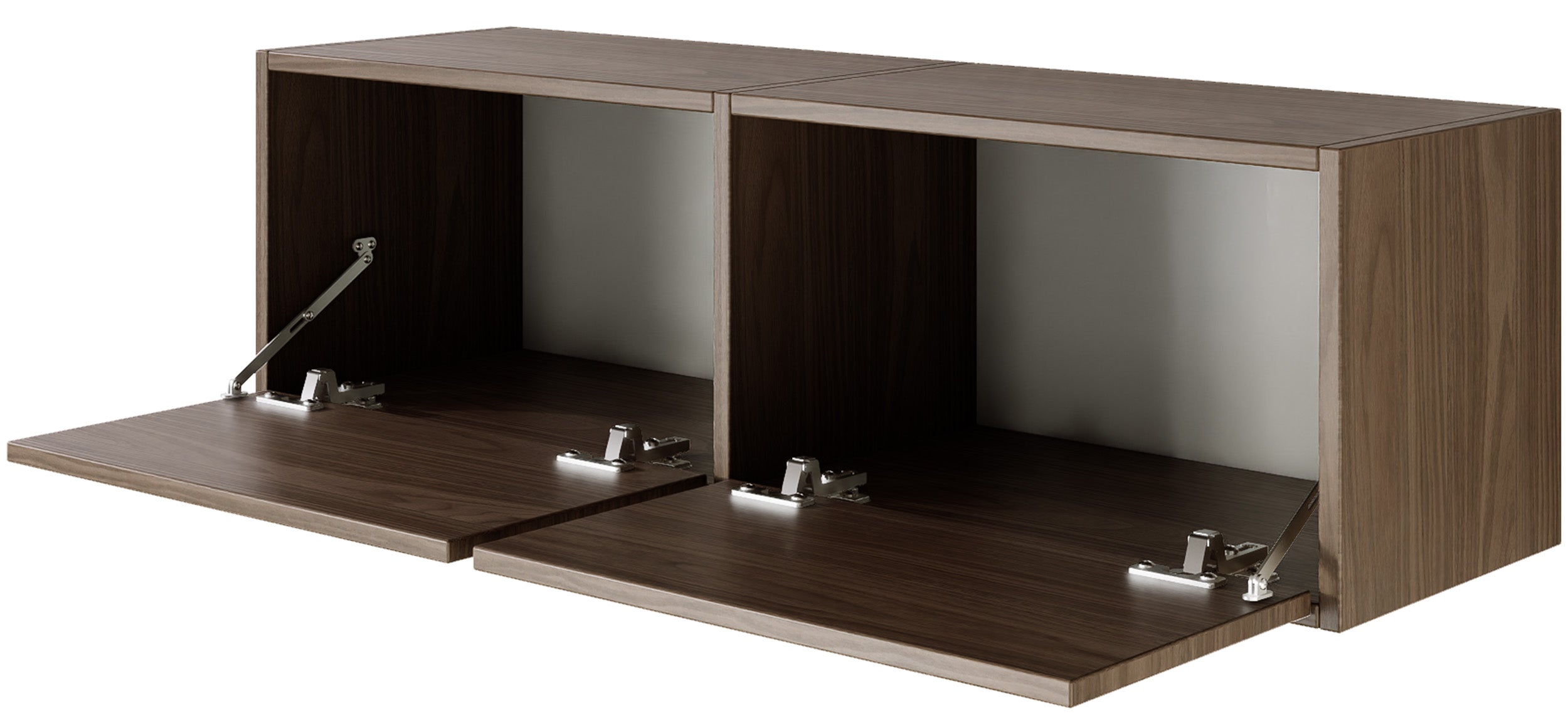 Hängender TV-Schrank Framme mit zwei Klappen, 100 cm, Wisconsin-Nussbaum