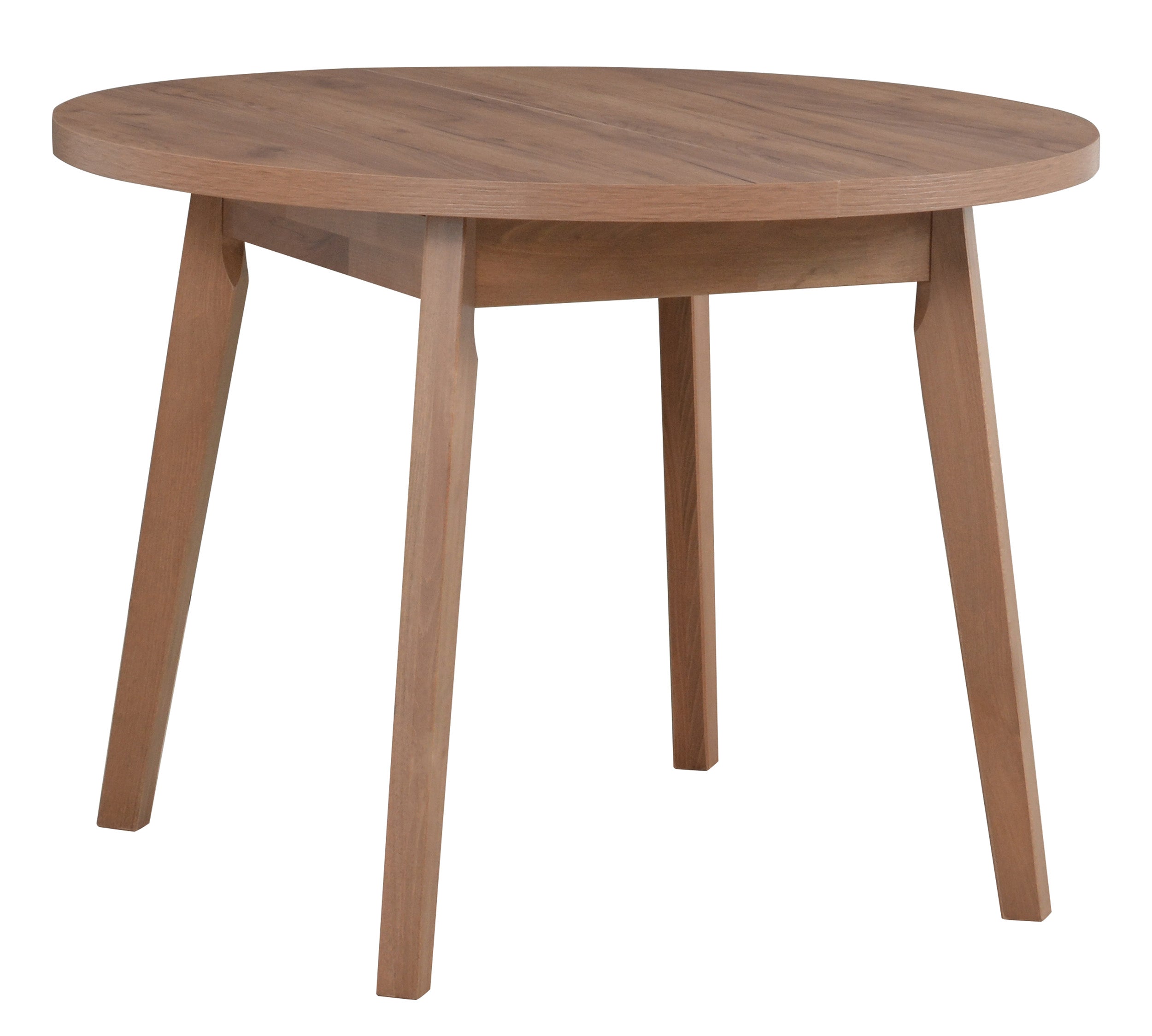 Ausziehbarer Esstisch Kigale aus Holz 100-130x100 cm, helles Walnuss