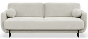 Drei-Sitzer-Schlafsofa Ovals, cremefarbener Samt