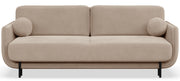 Beiger Ovals Dreisitzer-Schlafsofa aus Samt