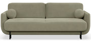 Drei-Sitzer-Schlafsofa Ovals aus salbeigrünem Samtvelours