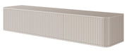 Hängender RTV-Schrank Ovarlo mit Rillen, dreitürig, 163 cm, sandbeige