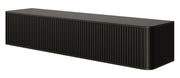 Hängender TV-Schrank Ovarlo mit Rillen, dreitürig, 163 cm, schwarz
